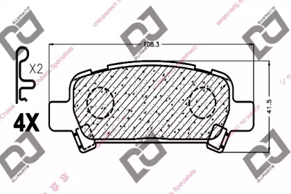 Комплект тормозных колодок DJ PARTS BP1039